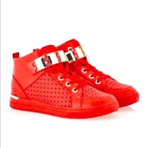 *WORN ONCE* Aldo Choilla red high top sneakers size 8. Comes in original box.